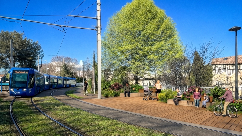 Une perspective de la future coulée verte du Verdanson (après)